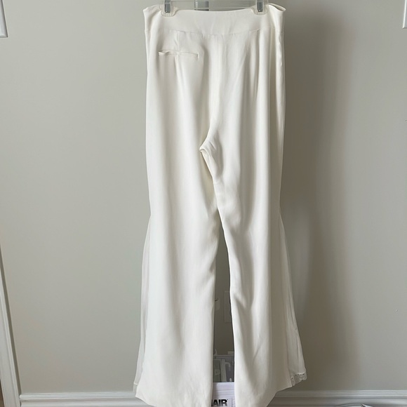 Jonathan Simkhai white flare pleated pants trousers, size US 2 - Picture 4 of 13